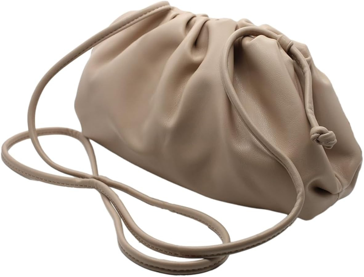 PU Leather Clutch Purse Cute Soft Dumpling Bags Chic Pleated Cloud Evening Bags for Wedding Prom ... | Amazon (US)