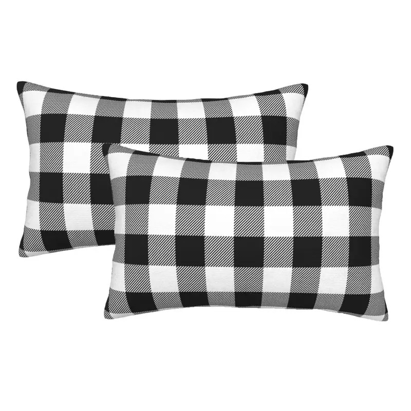 Short Plush Throw Pillow Covers Scottish Black White Plaid - Temu | Temu Affiliate Program