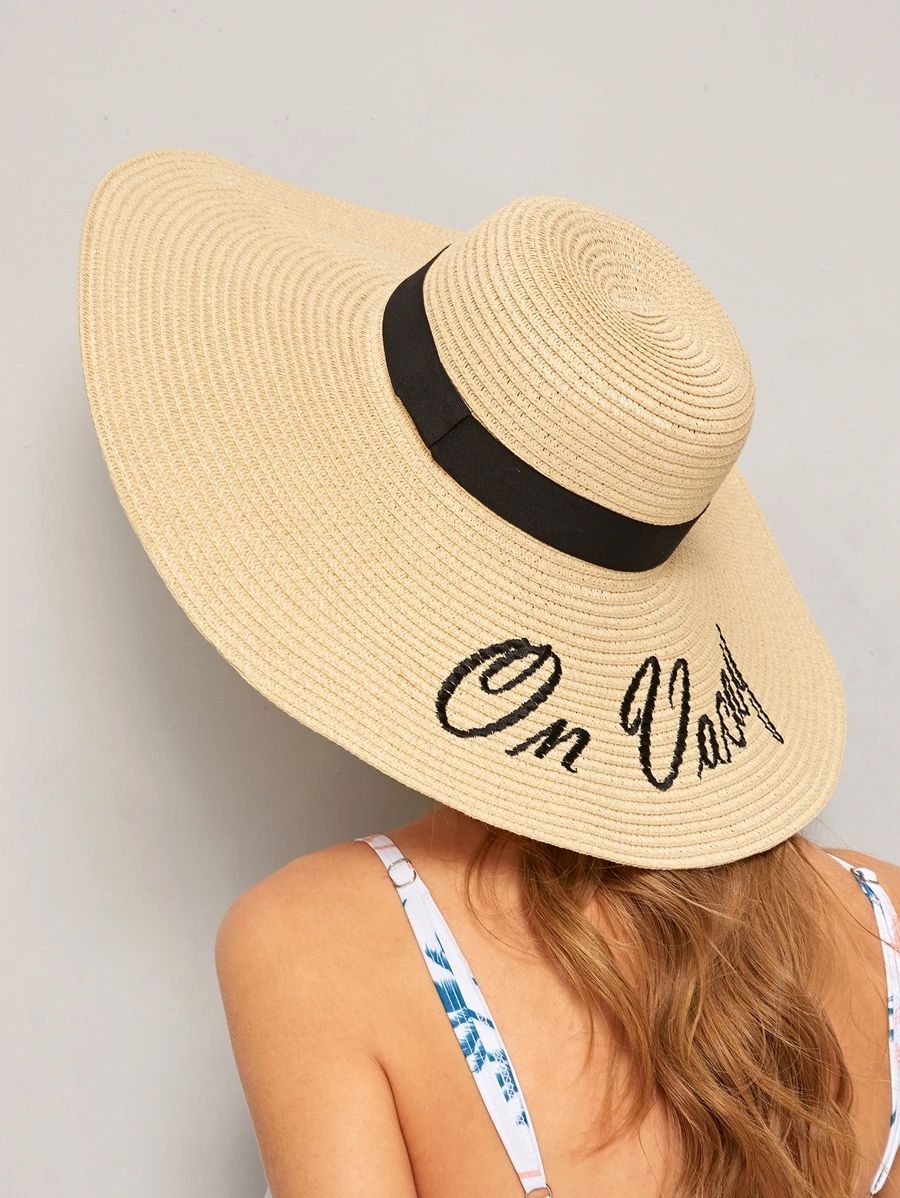Letter Embroidery Floppy Hat
     SKU: swhatglov03190509568       
                1908 Reviews
 ... | SHEIN