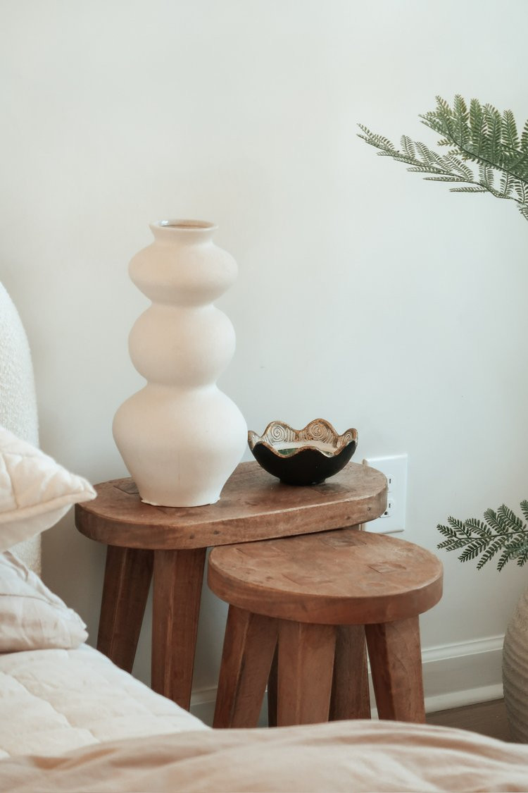 Nested tables as a nightstand 🤎 I decided to opt for a minimal look with our nightstands during our primary bedroom redesign! I have styled these tables in so many different areas around my house and I think as nightstands has been my favorite way.

Organic modern bedroom, organic modern, functional, stylish, affordable finds, organic modern primary bedroom.!
 

#LTKHome #LTKStyleTip