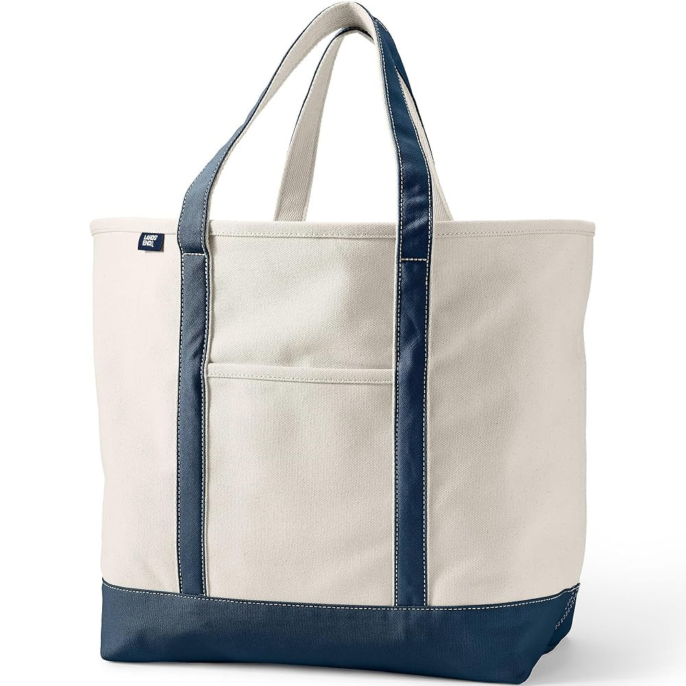 Lands' End Open Top Canvas Tote Bag | Amazon (US)