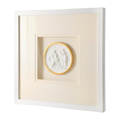 Sculpture Wall Art,French Vintage Decor with Framed,Aesthetic Gold Paintings for Home Living Room Bedroom Office and House Gallery（15.8x15.8in） | Amazon (US)