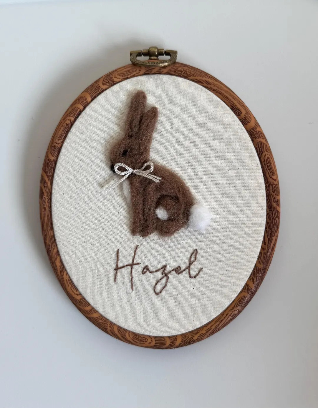 Felted Bunny Embroidered Baby Name Sign - Etsy Canada | Etsy (US)