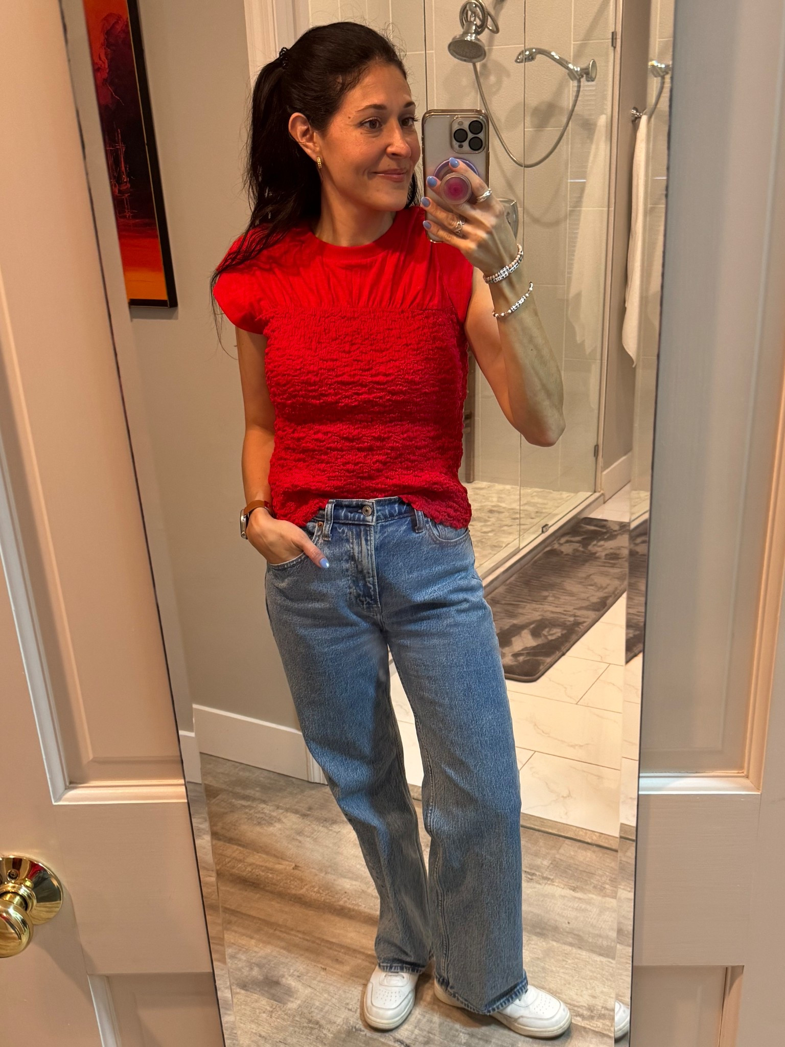 Another great top from Anthropologie! This color is so stunning and the smock style is on trend. I am wearing a small for a loose fit.

#LTKStyleTip #LTKSeasonal #LTKFindsUnder100