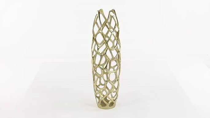 Deco 79 Aluminum Coral Vase, 8" x 8" x 27", Gold | Amazon (US)