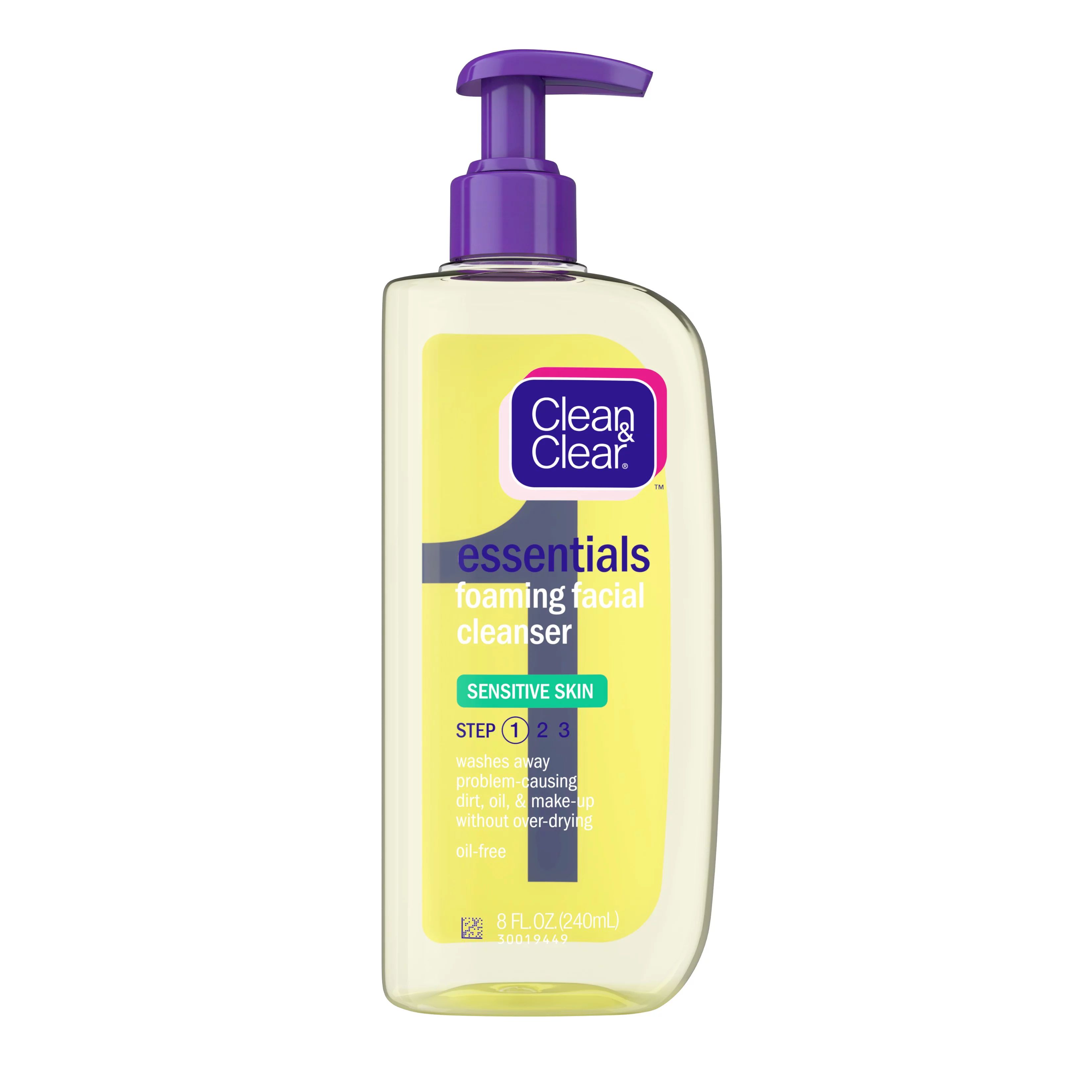 Clean & Clear Essentials Foaming Facial Cleanser, for All Skin Types, Oil-Free, 8 fl oz | Walmart (US)