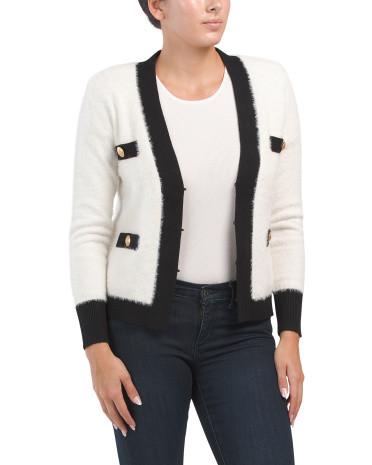 Eyelash Framed Cardigan | TJ Maxx