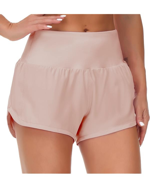 THE GYM PEOPLE Women's High Waisted Running Shorts Quick Dry Workout Shorts | High Waist, Slim Fi... | Amazon (US)