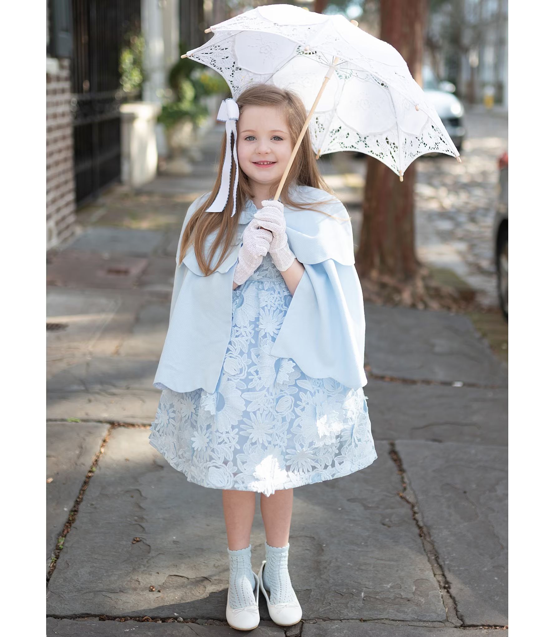 x The Broke Brooke Little Girls 2T-8 Charleston 3D Lace Floral Dress | Dillard's