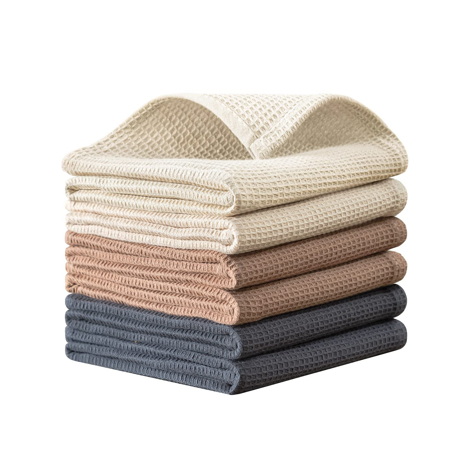 QUILTINA Dish Towels Set,100% Cotton Waffle Weave Kitchen Towels 6 Pack,17 x 25 Inches Dish Towel... | Amazon (US)