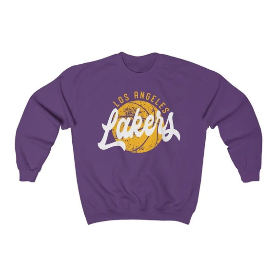 Lakers Crewneck White Sweatshirt | Etsy | Etsy (US)