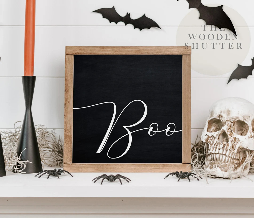 Boo Sign, Halloween Boo Sign, Boo, Framed Sign, October 31, Porch Sign, Hello Pumpkin, Wood Frame... | Etsy (US)