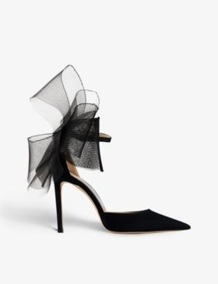 Averly 100 asymmetric suede court shoes | Selfridges