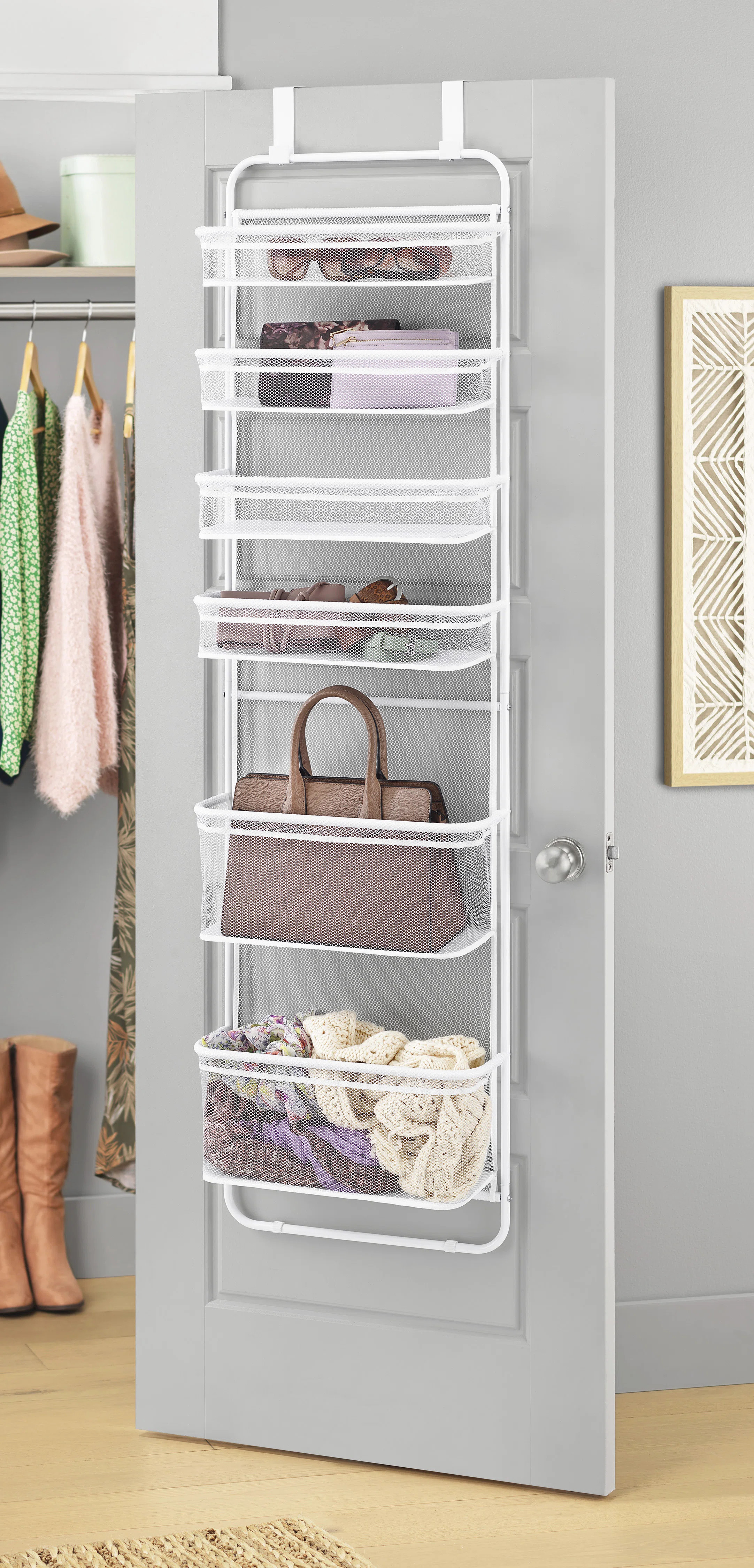 Rebrilliant Whitmor 6 Shelf Over the Door Organizer - White & Reviews | Wayfair | Wayfair North America