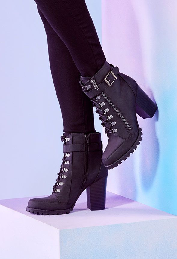 Pracida Lace-up Ankle Bootie | JustFab