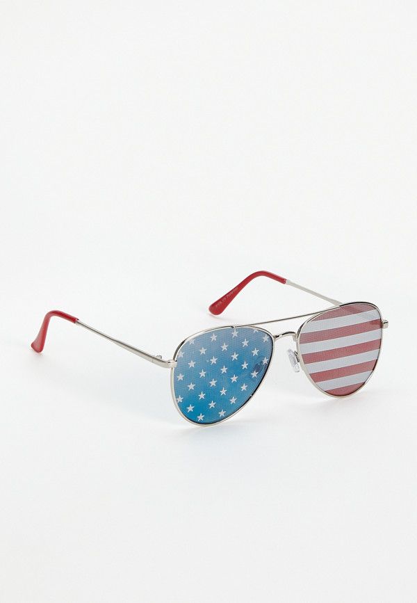 Stars and Stripes Aviator Sunglasses | Maurices