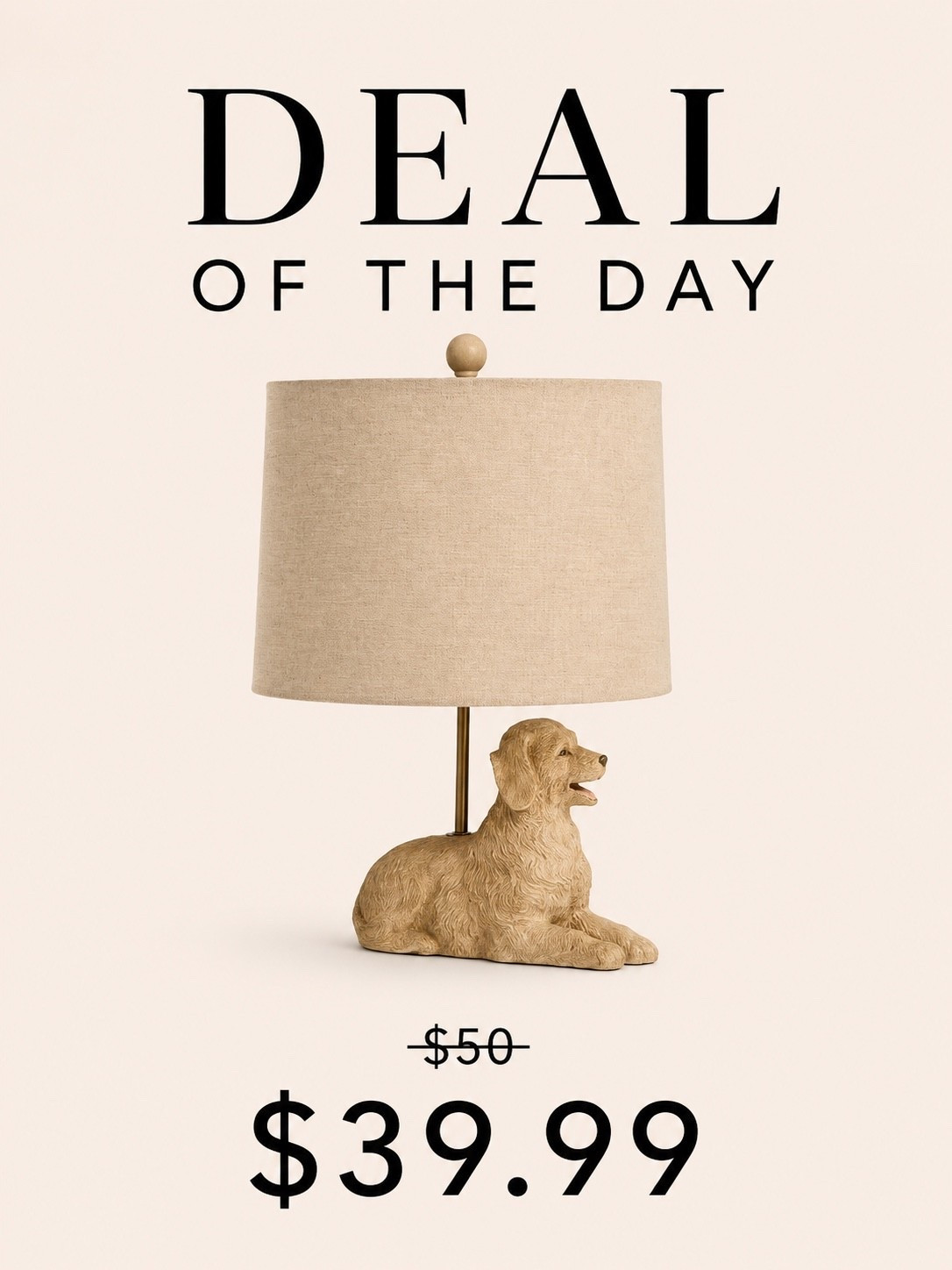 Golden Retriever Table Lamp

Possibly the cutest lamp find ever. This golden retriever lamp would be so sweet in a kid’s room, guest room, office, or cozy reading nook. I love that it still feels neutral and elevated while adding a little personality and charm.

#LTKHome #LTKSaleAlert