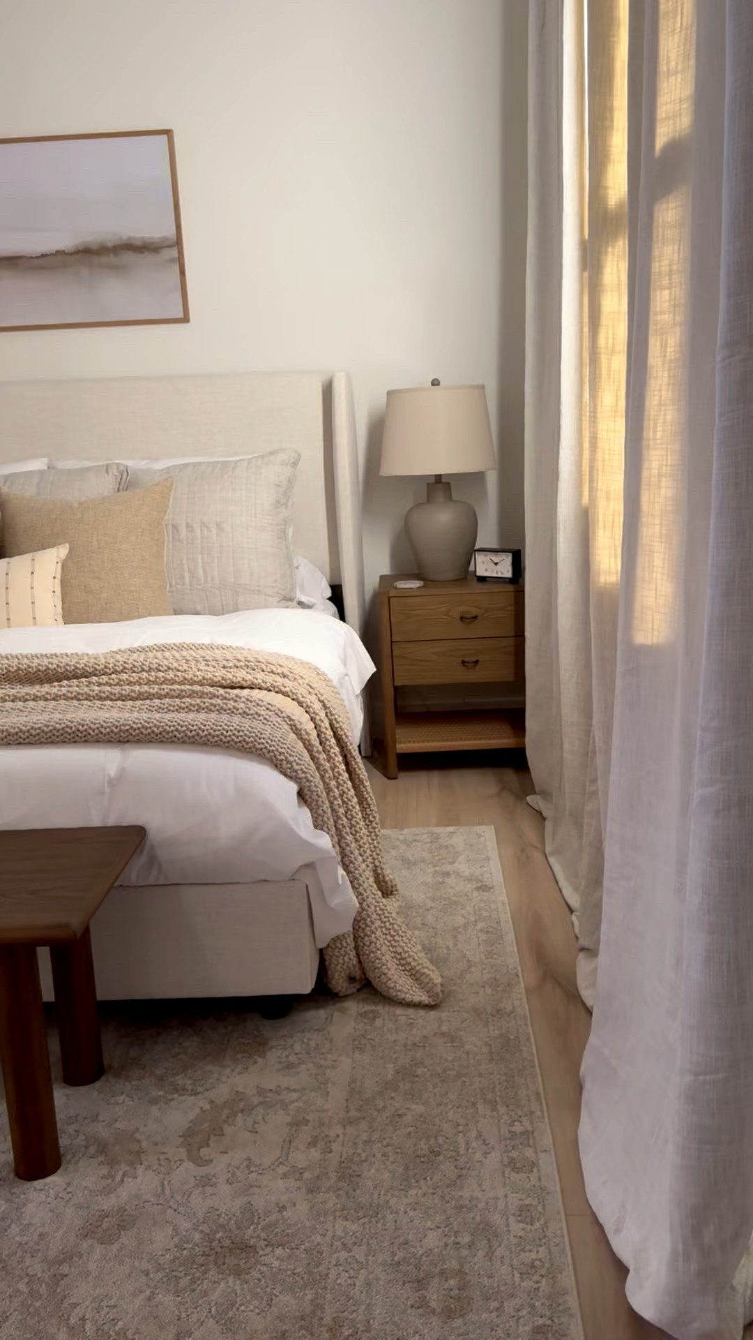 Sitewide Quince sale, today 12/26 ONLY!
I love their curtains, bedding, and rugs — and have used them in so many different homes.
Here’s a primary bedroom I designed. Mix of cool & warm neutrals + subtle prints and textures. Linked as much as I could!!
The bench is designer, and I’m unable to link. 
Home decor
Bedding 
Area rugs


#LTKHome #LTKSaleAlert