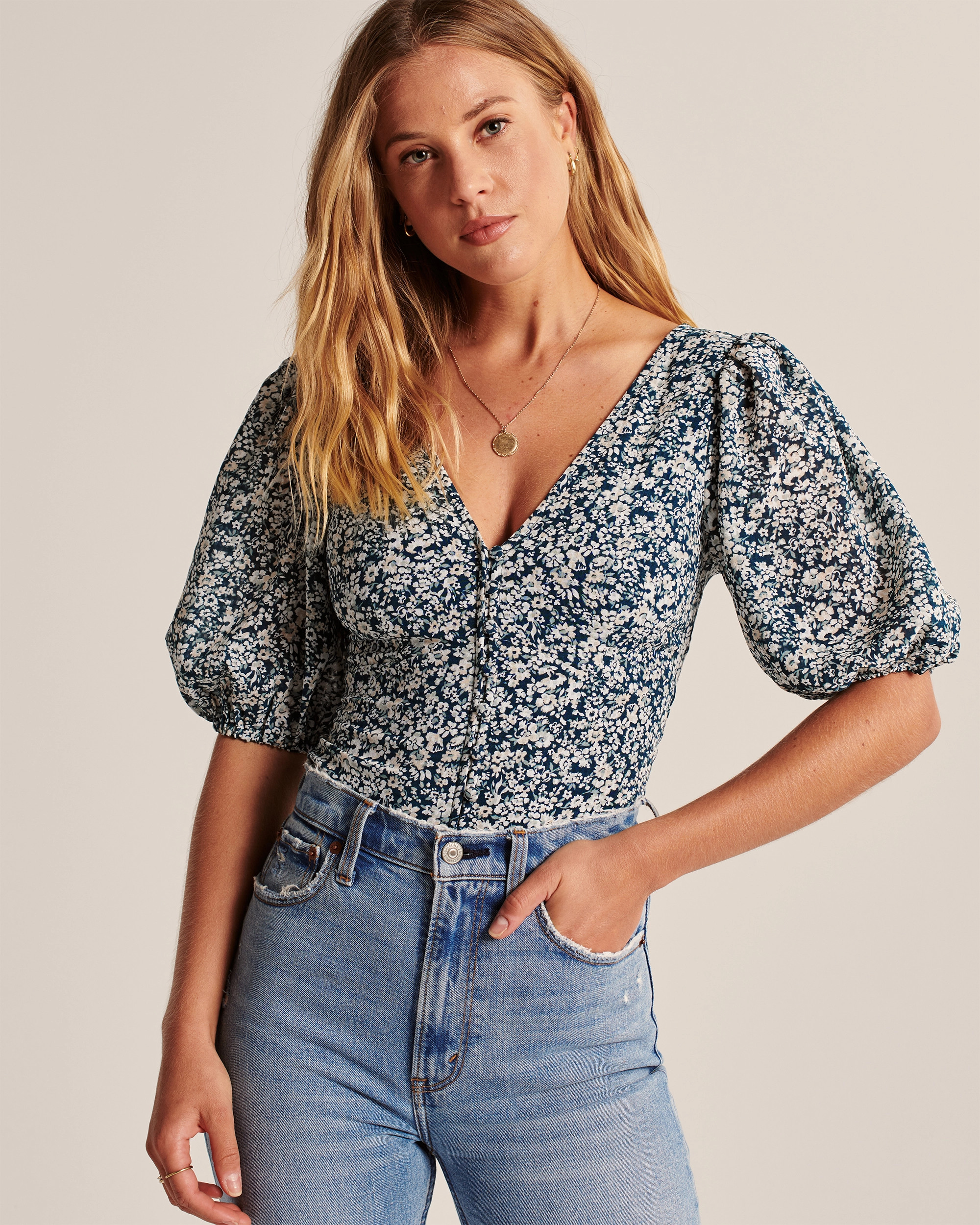 Bow-Back Blouse | Abercrombie & Fitch (US)