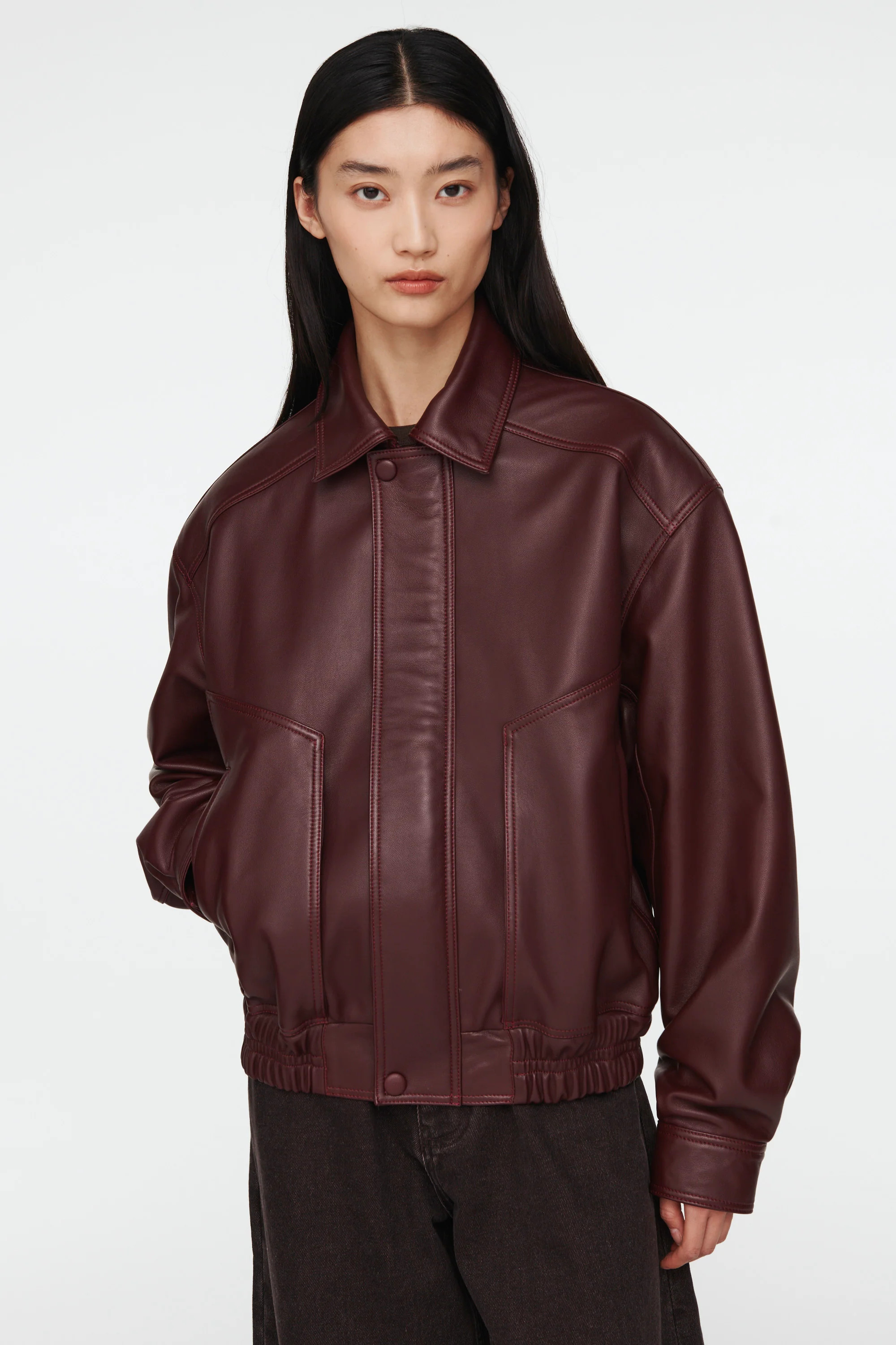 Florence Leather Bomber | DUCIE