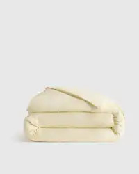 100% Organic Bamboo Duvet Cover in Butter Yellow | Quince
