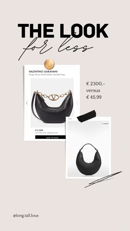 The look for less. Valentino versus mango. Half moon bag. Loop bag. Designer alternative. 



#LTKstyletip #LTKeurope #LTKitbag