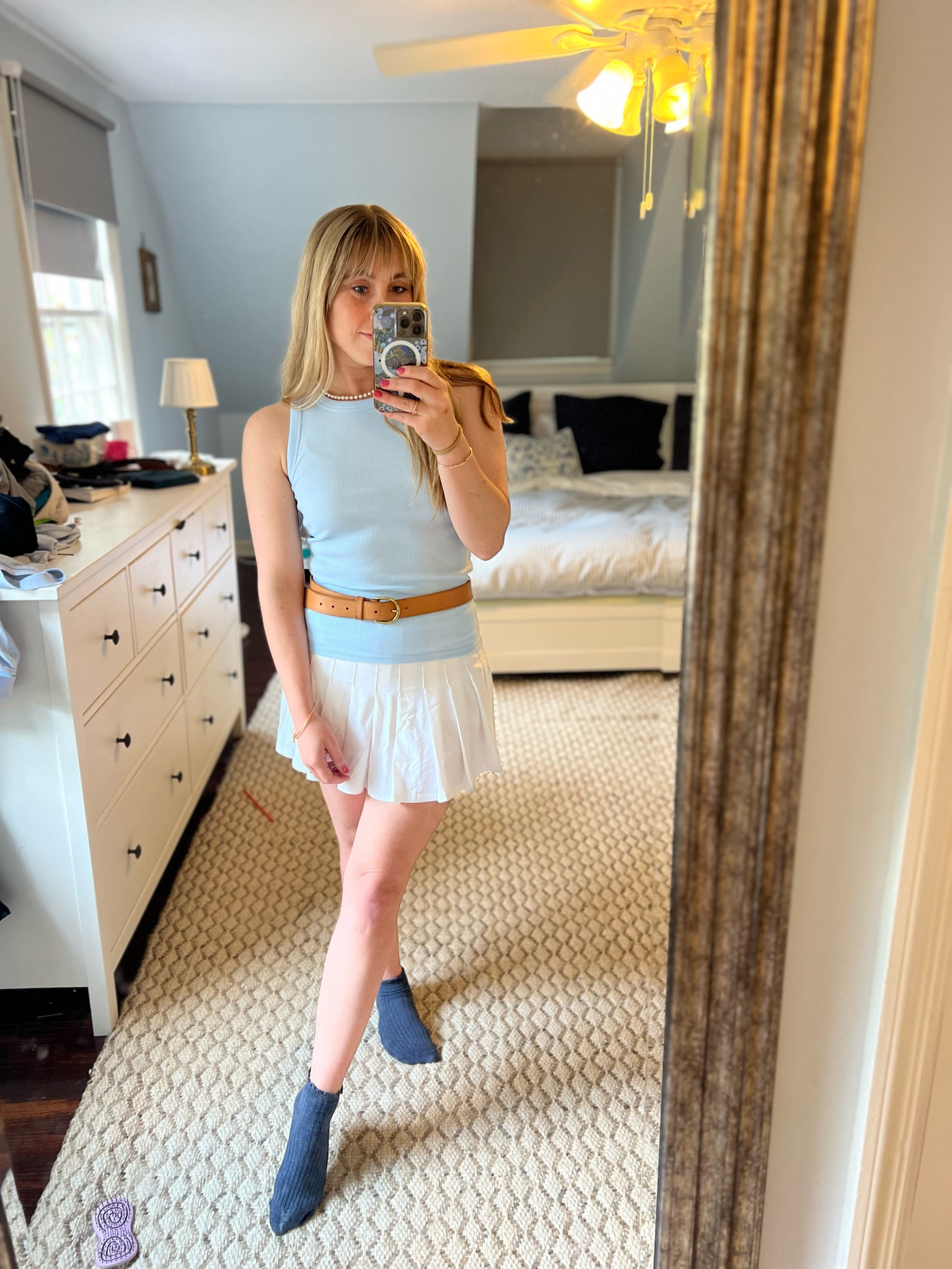 Tank + tennis skort = go-to summer outfit, no fuss no overthinking. These high neck tanks are very comfortable, just make sure to size up at least one size (they run small)

#LTKFindsUnder50 #LTKFitness #LTKSeasonal