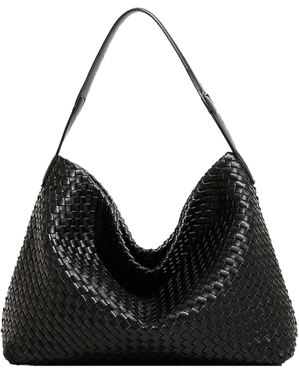 Women Boston Bag Woven Tote Vegan Leather Handbags Female Satchel Messenger Bag Fashion Shoulder ... | Amazon (US)