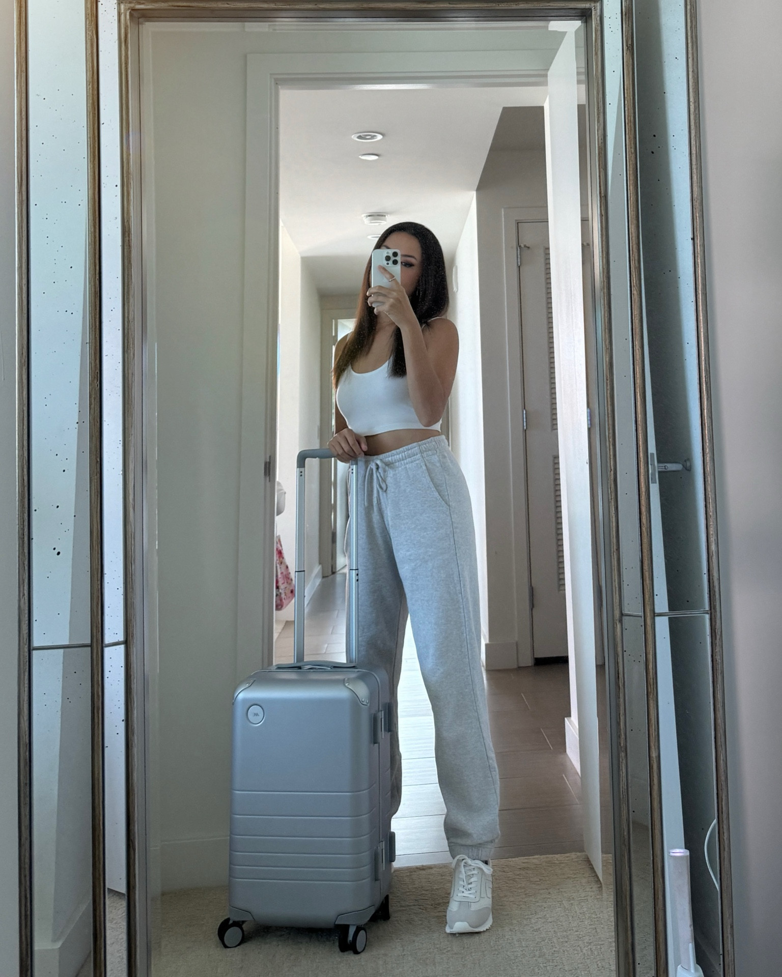 Comfy airport look! I am so in love with my new carry on that I filmed a whole video to show you guys the deets! Also loving my new nsale sneakers, they are perfect for travel! 

#LTKTravel #LTKSaleAlert #LTKxNSale