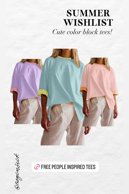 Free people inspired color block
Tees on Amazon!

#LTKSaleAlert #LTKStyleTip #LTKFindsUnder50