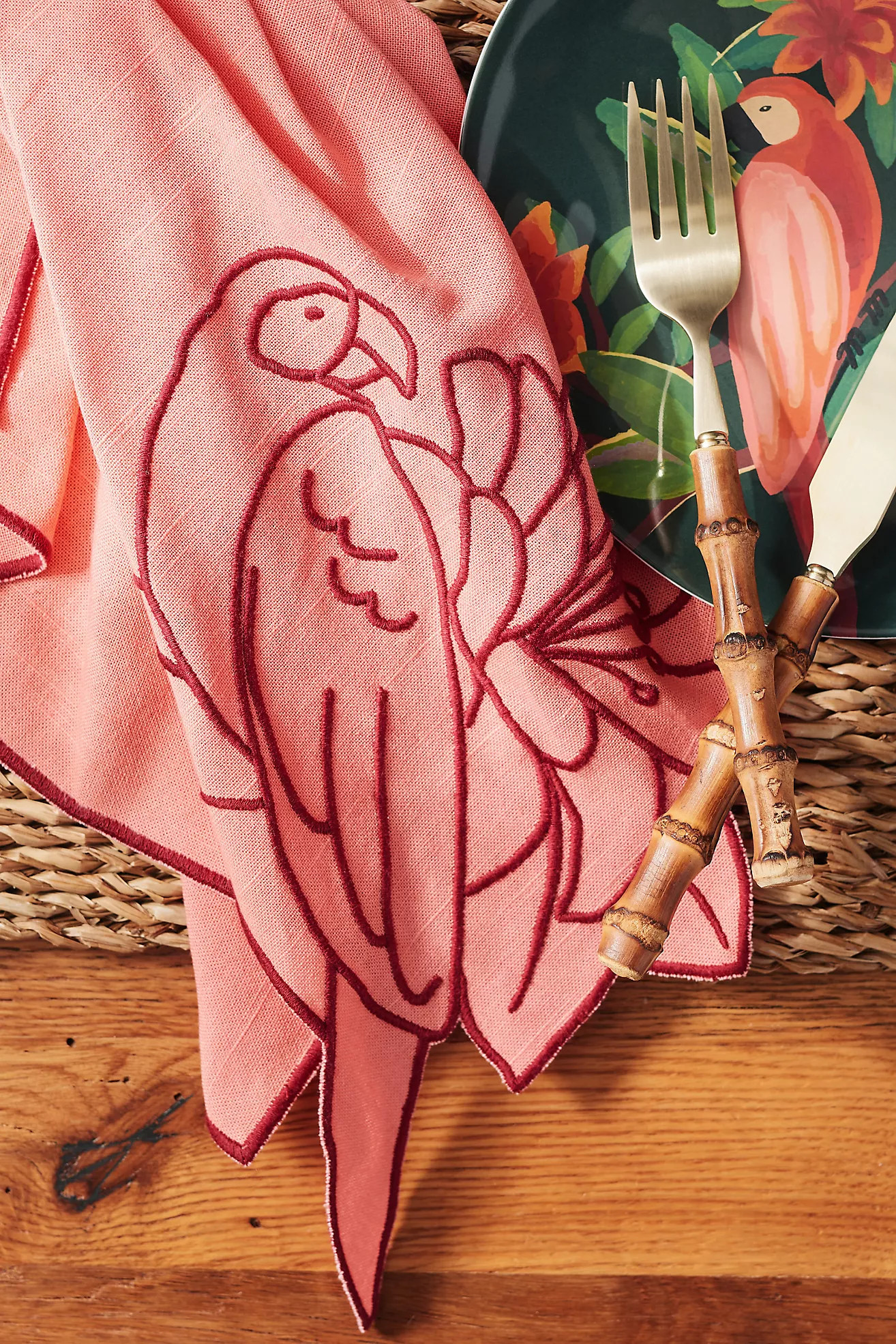 Farm Rio x Anthropologie Embroidered Napkin, Set of 2 | Anthropologie (US)