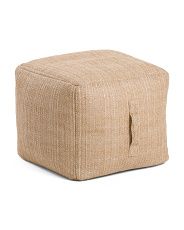 16x16 Indoor Outdoor Woven Pouf | TJ Maxx