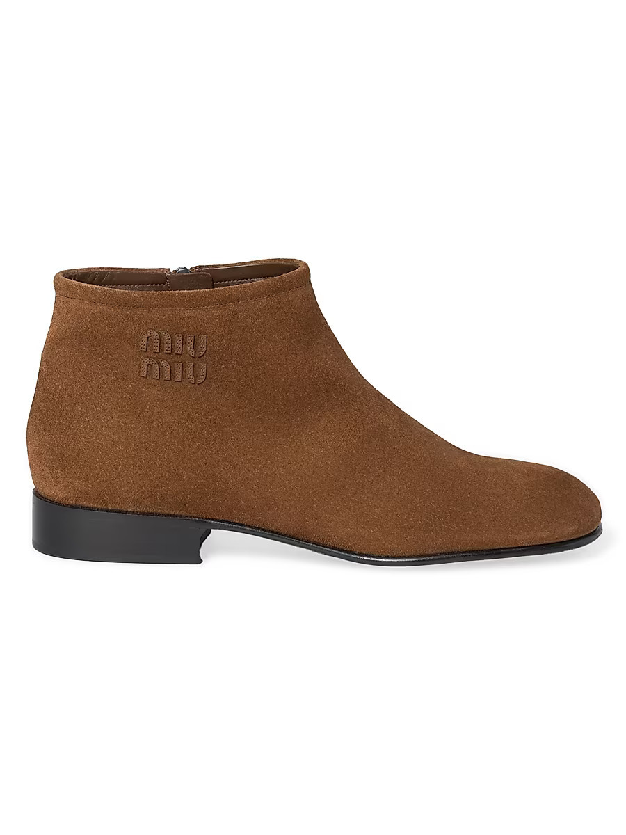 Women's Suede Booties - Brown - Size 9.5 | Saks Fifth Avenue