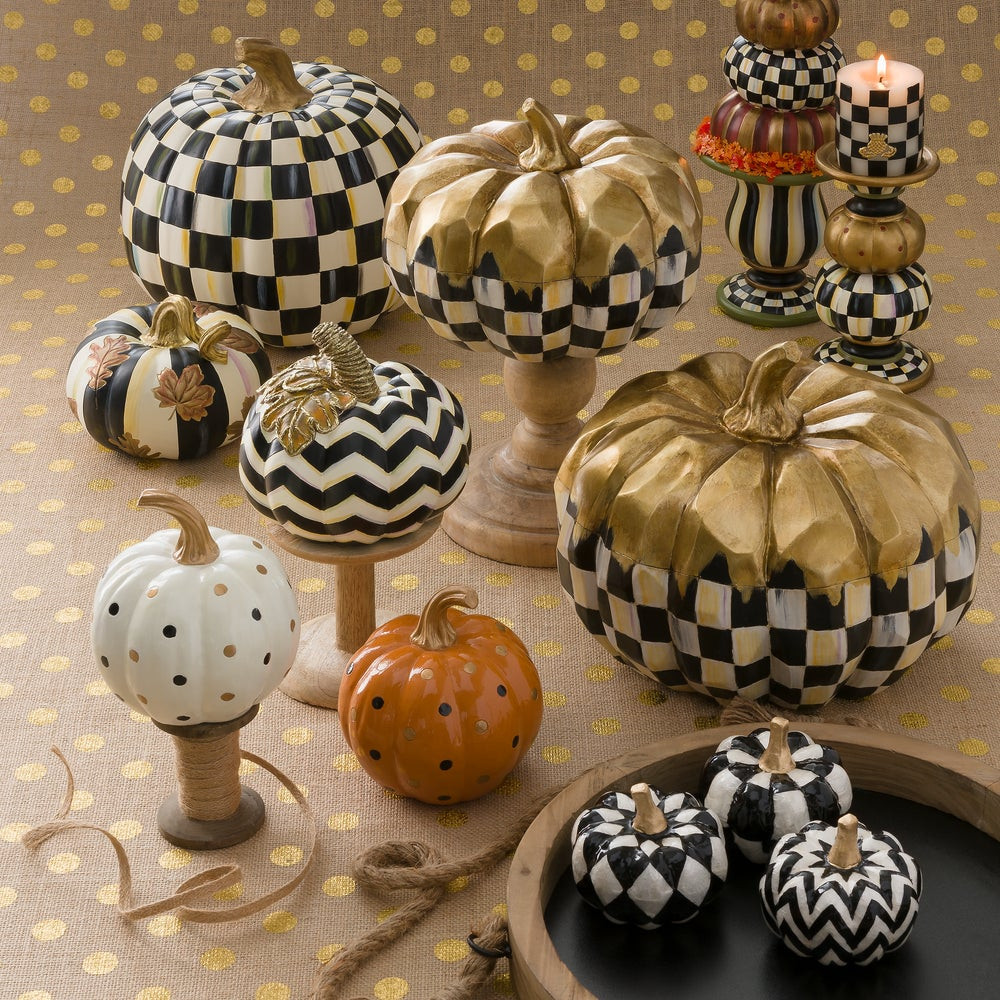 Falling Leaves Squashed Pumpkin - Small | MacKenzie-Childs