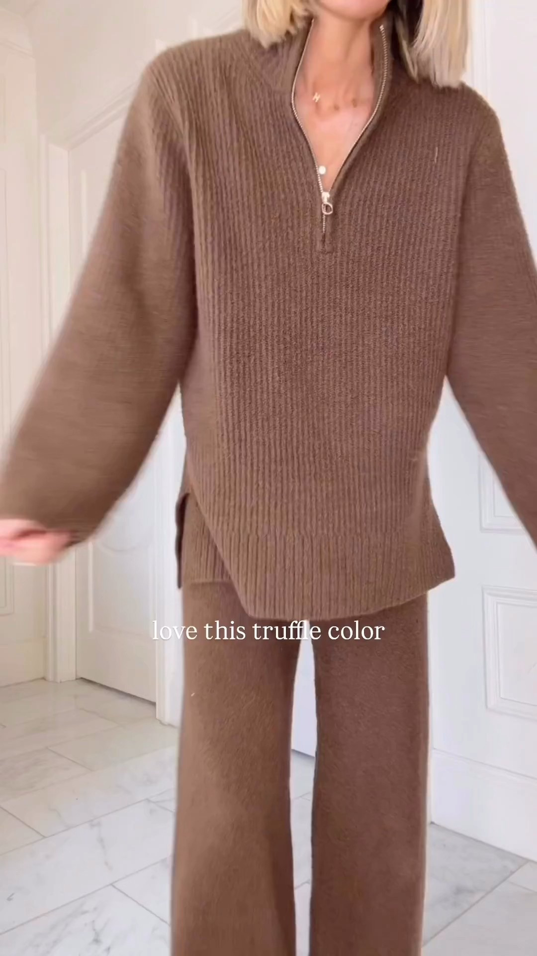 Love this matching sweater set for fall. I'm wearing size smalll