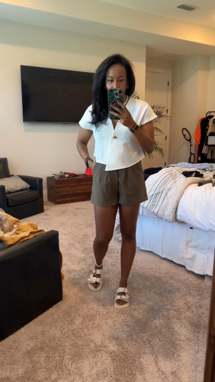 Staying cool in this heat. I’m wearing a small in the top, small bottoms, shoes size 38. Everything except the shoes run tts… size up a whole size on the shoes. 

#LTKFindsUnder100