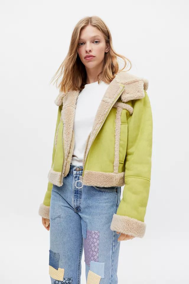 UO Roselyn Faux Shearling Jacket | Urban Outfitters (US and RoW)