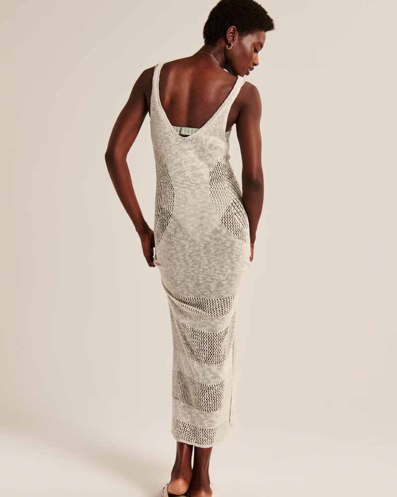 Crochet Beach Midi Dress Coverup | Abercrombie & Fitch (US)