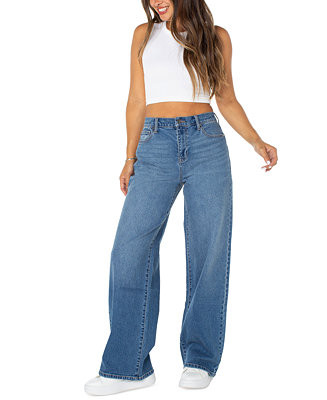 Celebrity Pink Juniors' Elastic-Back Wide-Leg Jeans - Macy's | Macy's