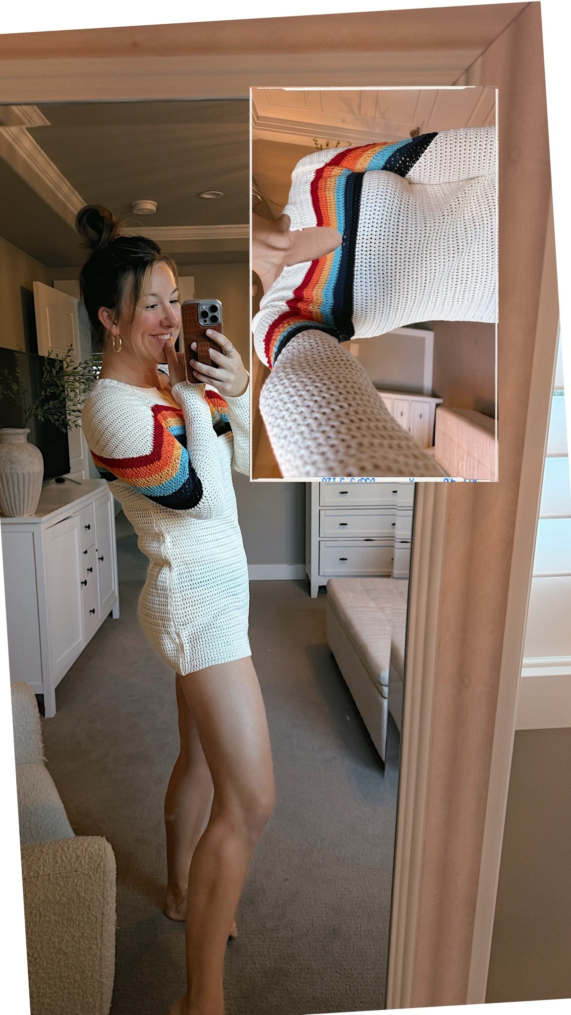 @VICI new sunkissed collection is here and it’s sooo summery 🌞 this coverup is gorg. Love the retro vibes. It reminds me of Marine Layer for a way better price.  Wearing a small, could’ve done medium. Use HEATHERSAVE40 for a huge discount on your order!