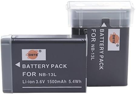 DSTE 2PCS NB-13L NB13L Li-Ion Battery Compatible with Canon PowerShot G5X, G7X, G9X, G5 X Mark II... | Amazon (UK)