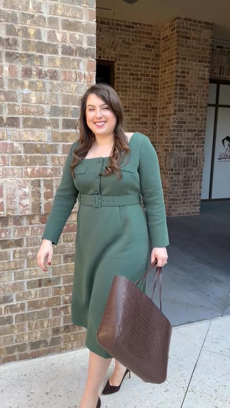 Love this dress for winter and the holiday season! 

Womens business professional workwear and business casual workwear and office outfits midsize outfit midsize style 

#LTKmidsize #LTKworkwear #LTKstyletip