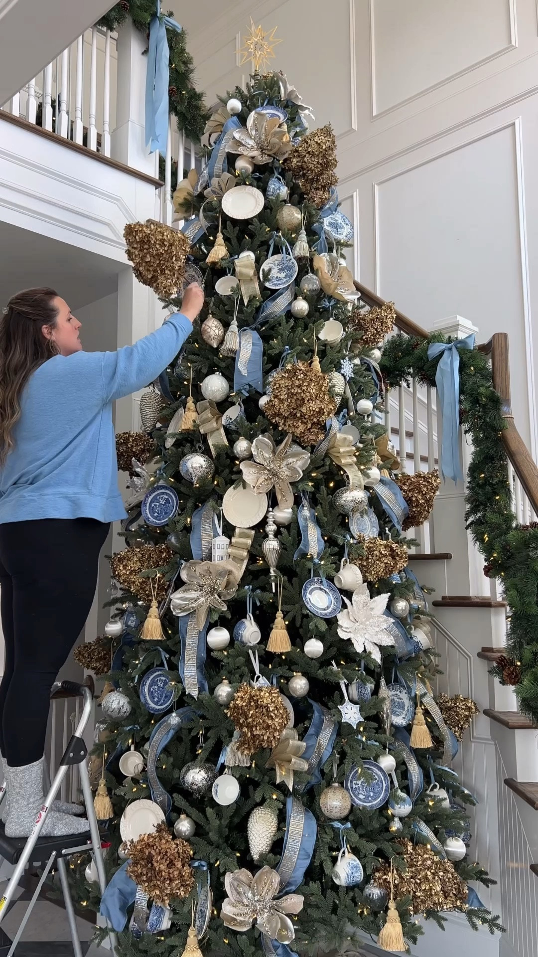My blue and white Christmas tree for our grand foyer is complete! Very vintage and grand millennial inspired using my viral decorating trick of using vintage plates as ornaments! Linking almost everything I used to recreate this look for Christmas! 

#LTKSeasonal #LTKGiftGuide #LTKHoliday