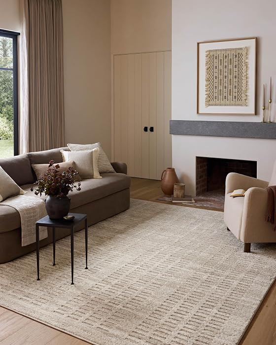 Loloi Amber Lewis Monty Collection MOT-03 Ivory/Beige 9'-2" x 13', .50" Pile Height, Area Rug | Amazon (US)