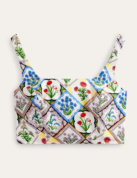 Square Neck Cropped Co Ord Top | Boden (UK & IE)