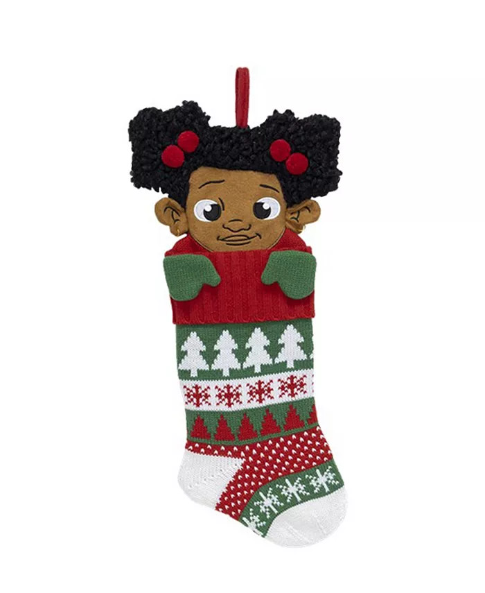 Holiday Knit Stocking Girl | Macy's