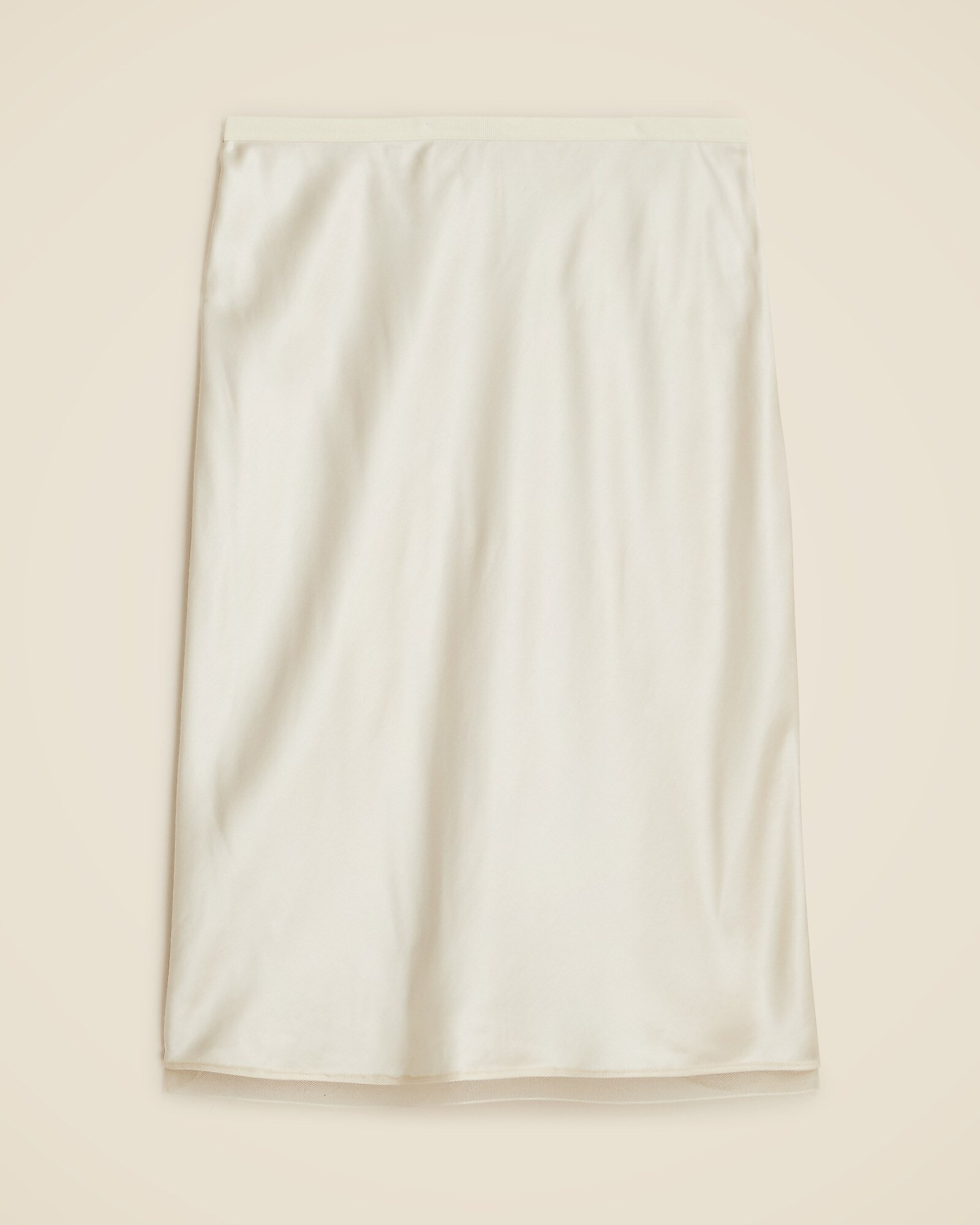 Gwen knee-length slip skirt in viscose charmeuse | J. Crew US