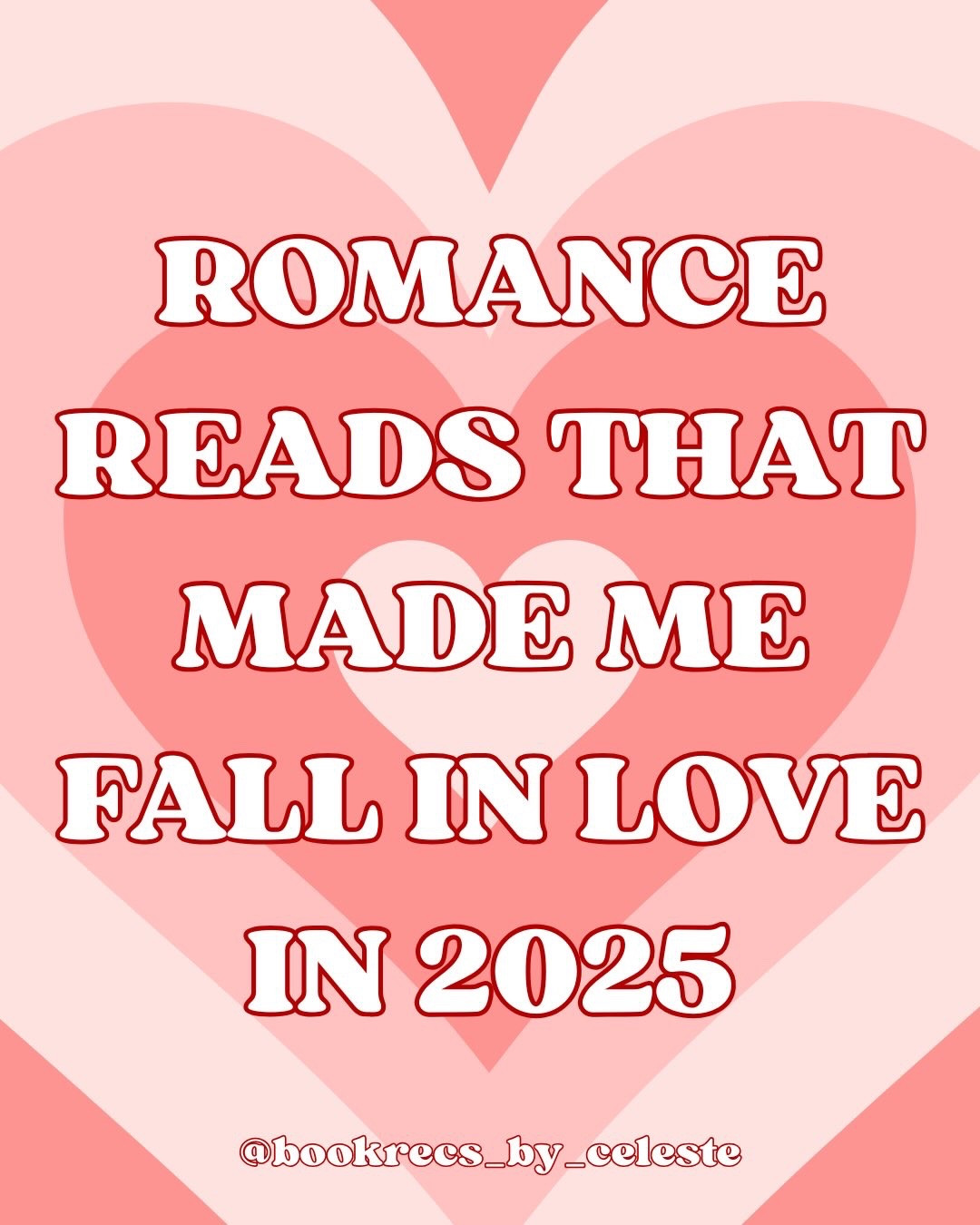 🩷ROMANCE READS OF 2025🩷

I am always impressed at the end of the year when I see how much of a mood reader I really am! This thriller queen has a soft heart (sometimes 🤪) These were my favorite romances I read last year in 2025

QOTD: romance readers what MUST I add to 2026 tbr? Or tell me your current read and how far into it you are