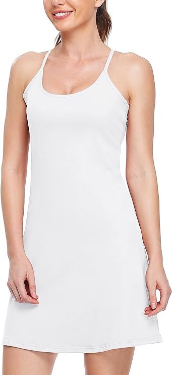 Willit Women's Exercise Dress Tennis Golf Workout Dress with Built-in Bra Yoga Athletic Dress wit... | Amazon (US)