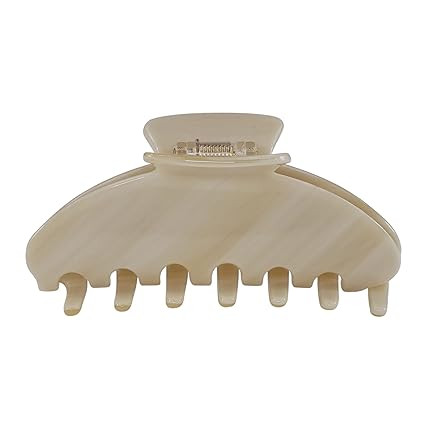 Premium Durable Acetate Hair Claws - Large 4 Inch No-Slip Claws for Thick Hair | 1 Piece (Creme) | Amazon (US)